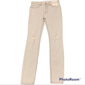 Topman Stretch Skinny jeans, light wash, W30 / L32 distressed, button fly